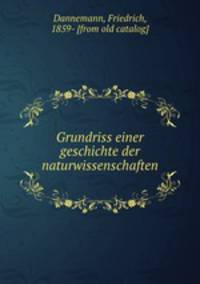 Grundriss einer geschichte der naturwissenschaften
