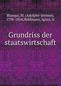 Grundriss der staatswirtschaft