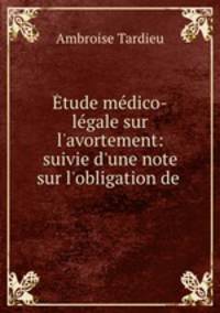 Etude medico-legale sur l