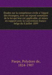 E?tudes sur la compe?tence civile a?l