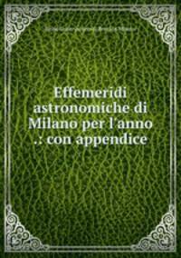 Effemeridi astronomiche di Milano per l