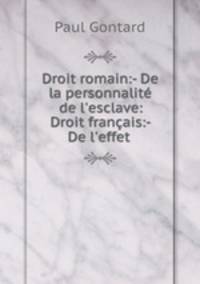 Droit romain:- De la personnalite de l