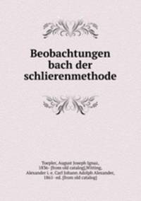 Beobachtungen bach der schlierenmethode