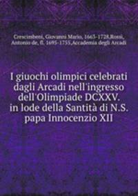 I giuochi olimpici celebrati dagli Arcadi nell