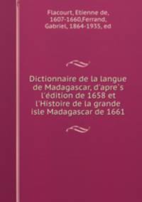Dictionnaire de la langue de Madagascar, d