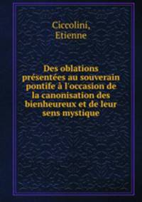 Des oblations presentees au souverain pontife a l