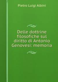 Delle dottrine filosofiche sul diritto di Antonio Genovesi: memoria
