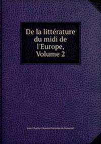 De la litterature du midi de l