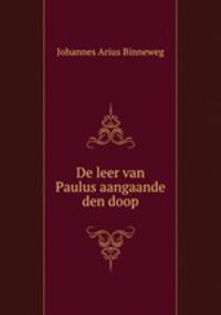 De leer van Paulus aangaande den doop