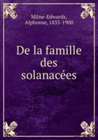 De la famille des solanacees