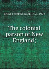 The colonial parson of New England;