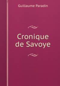 Cronique de Savoye