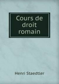 Cours de droit romain