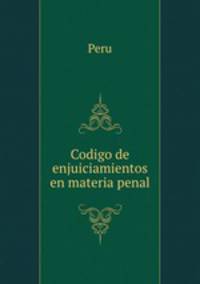 Codigo de enjuiciamientos en materia penal