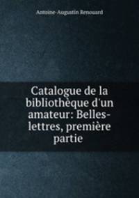 Catalogue de la bibliotheque d