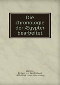 Die chronologie der ?gypter bearbeitet