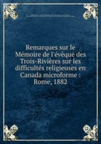 Remarques sur le Memoire de l