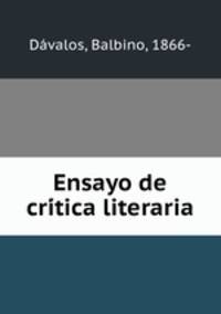 Ensayo de cri?tica literaria