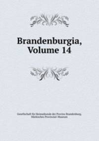 Brandenburgia, Volume 14