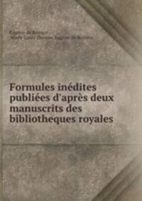 Formules inedites publiees d