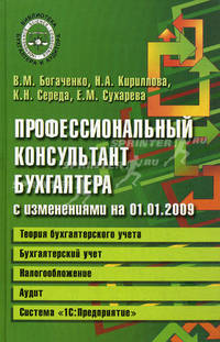 Профессиональный консультант бухгалтера с изменениями на 01.01.2009. Теория бухгалтерского учета. Бухгалтерский учет. Налогообложение. Аудит. Система "1С:Предприятие"