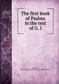 The first book of Psalms in the text of G. I