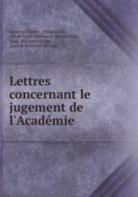 Lettres concernant le jugement de l