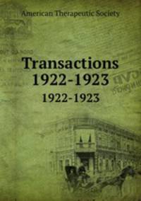 Transactions. 1922-1923