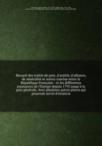 Recueil des traites de paix, d