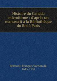 Histoire du Canada microforme : d