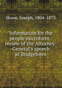 Information for the people microform : review of the Attorney-General
