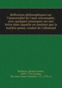 Reflexions philosophiques sur l
