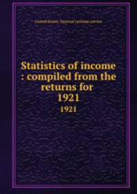 Statistics of income : compiled from the returns for .. 1921