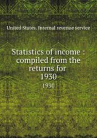 Statistics of income : compiled from the returns for .. 1930