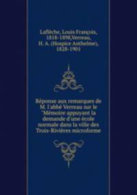 Reponse aux remarques de M. l