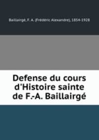 Defense du cours d