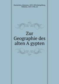 Zur Geographie des alten A?gypten