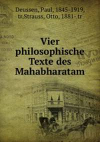 Vier philosophische Texte des Mahabharatam