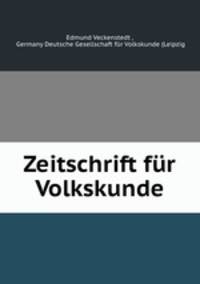 Zeitschrift fur Volkskunde