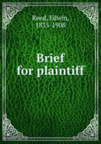 Brief for plaintiff