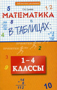 Математика в таблицах: 1-4 кл. 2-е изд., стер