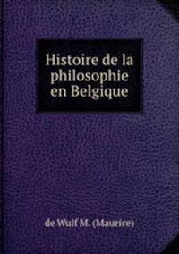 Histoire de la philosophie en Belgique