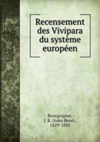 Recensement des Vivipara du systeme europeen