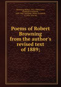 Poems of Robert Browning from the author