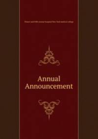 Annual Announcement.