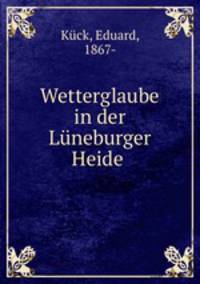 Wetterglaube in der Luneburger Heide