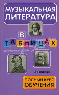 Музыкальная литература в таблицах: полный курс обучения. 3-е изд