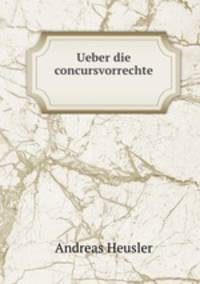 Ueber die concursvorrechte .