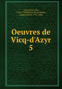 Oeuvres de Vicq-d'Azyr