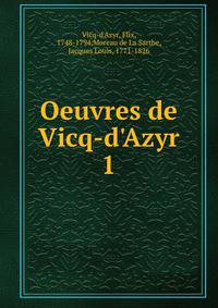 Oeuvres de Vicq-d'Azyr